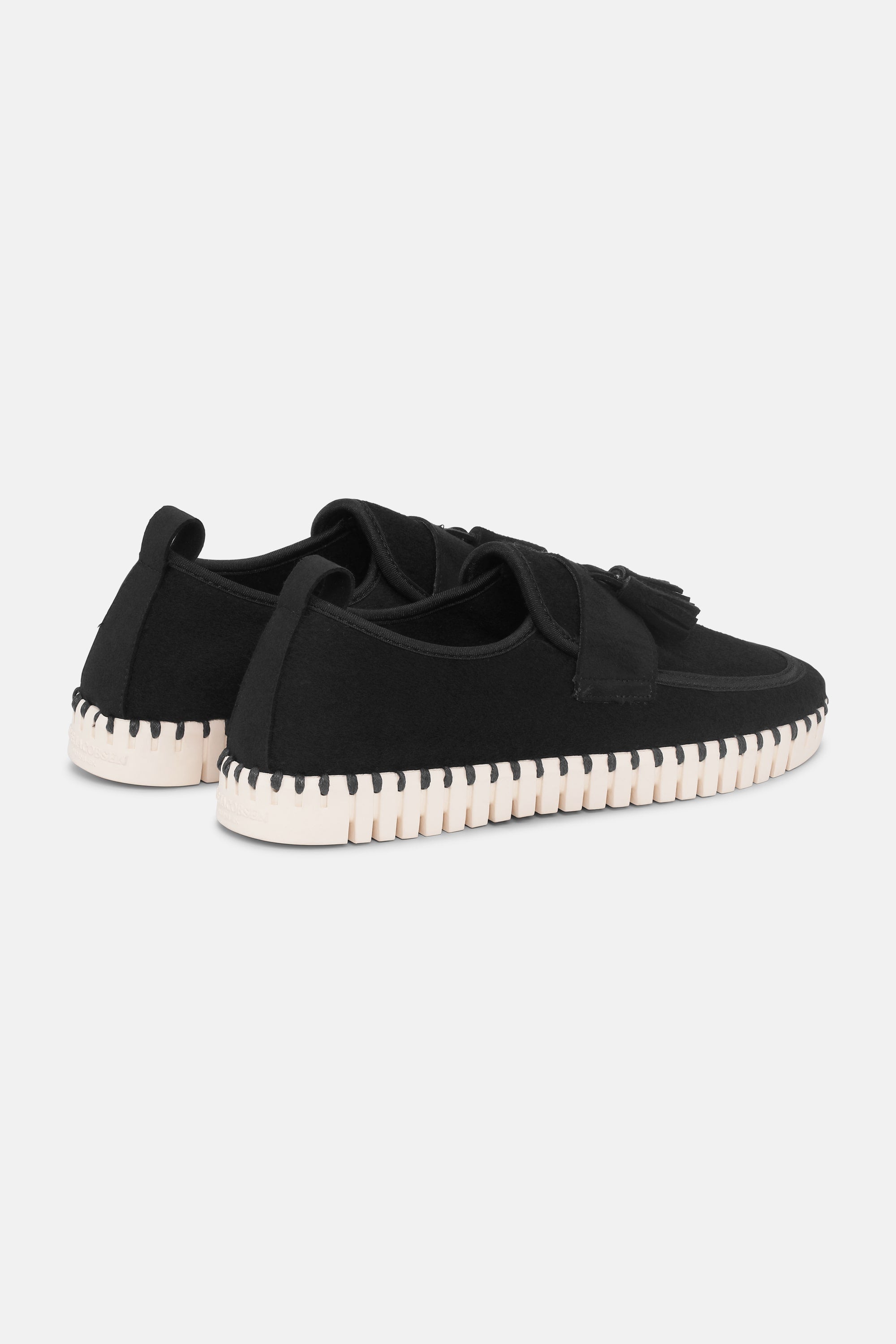 Tulip Wool Loafer - Black Pearled Ivory